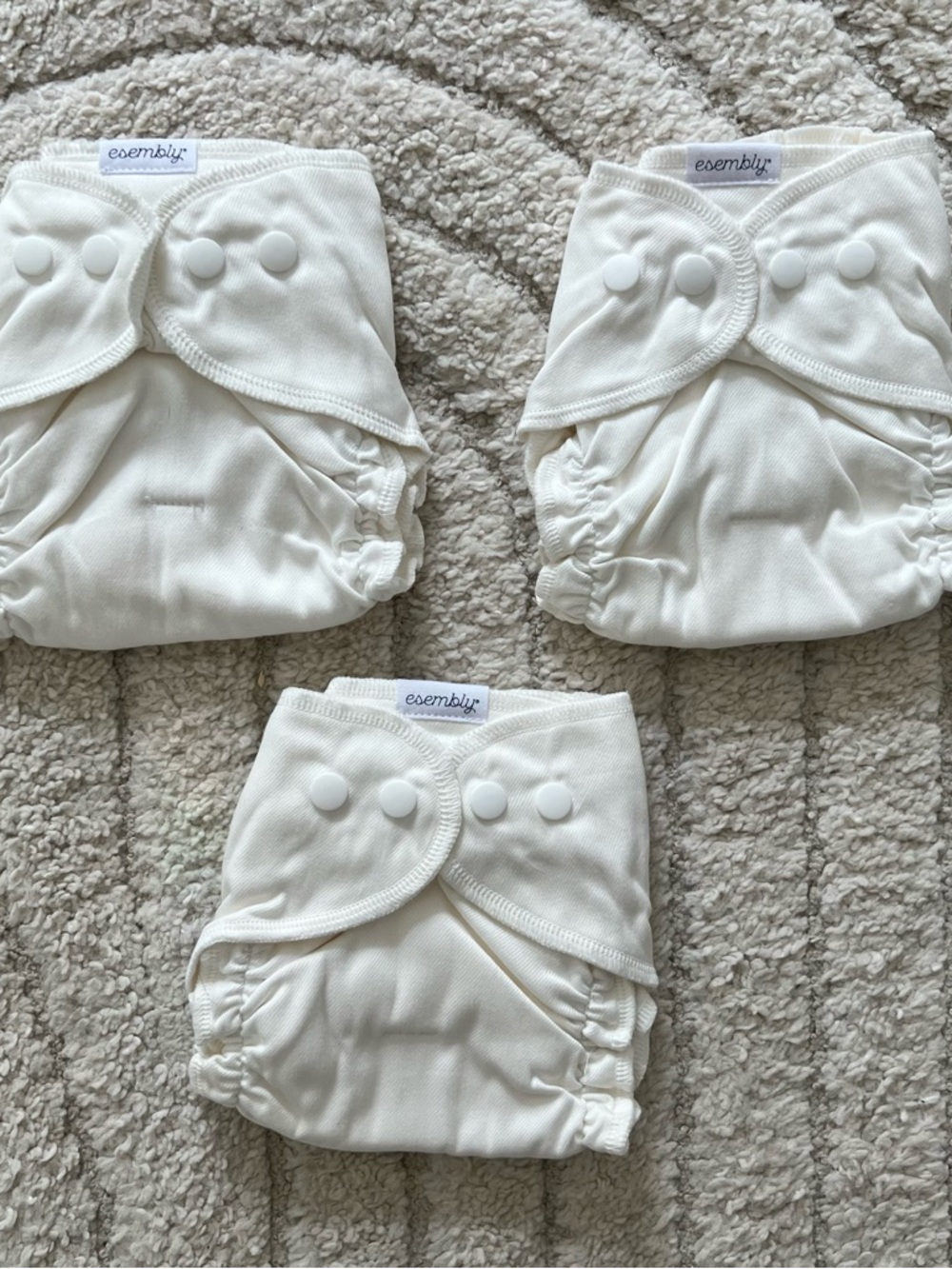 Esembly Cream Reusable Cloth Diaper - 3 Pack
